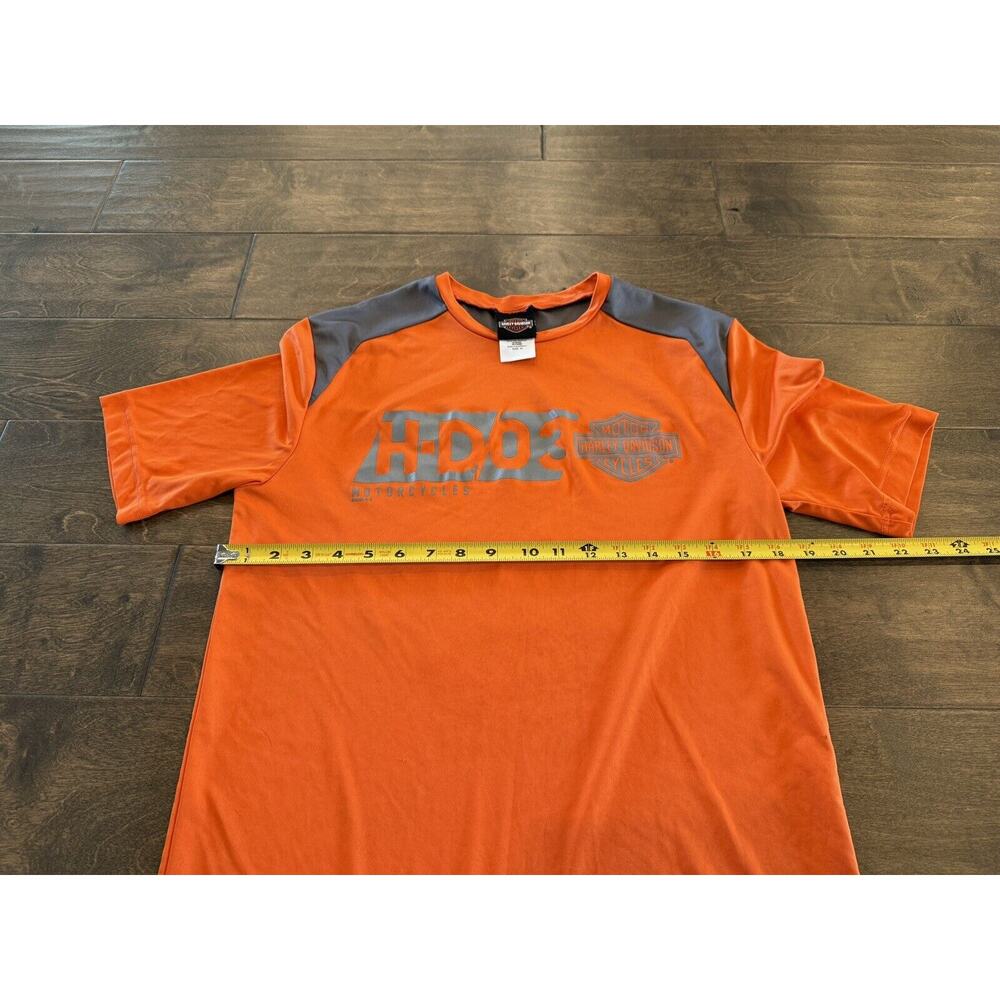 Harley Davidson Mens Orange H-DO3 Las Vegas Nevada Short Sleeve Shirt Size M - Picture 9 of 10